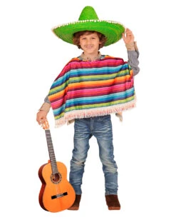 Mexikaner Poncho Für Kinder -Spooky Fun Günstiges Geschäft mexikaner poncho kindergroesse mexican poncho child size westernkostuem 38529 02