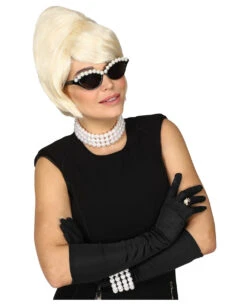 Miss Golightly Kostüm Zubehör Set 4 Tlg -Spooky Fun Günstiges Geschäft miss golightly kostuem zubehorr set 4 tlg 38115 04