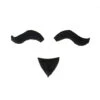 Musketier-Bart Schwarz 3-teilig