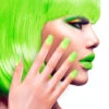 Neon Airbrush Fingernägel Neon Grün