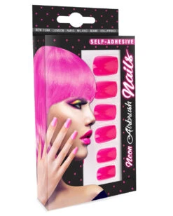 Neon Airbrush Fingernägel Neon Pink -Spooky Fun Günstiges Geschäft neon airbrush fingernaegel neon pink neon fingernails neon pink falsche fingernaegel 36698 03