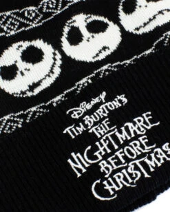 Nightmare Before Christmas Basic Snow Beanie -Spooky Fun Günstiges Geschäft nightmare before christmas basic snow beanie mit bommel nightmare before christmas fanartikel jack skellington fanartikel jack skellington merchandise 54452 2