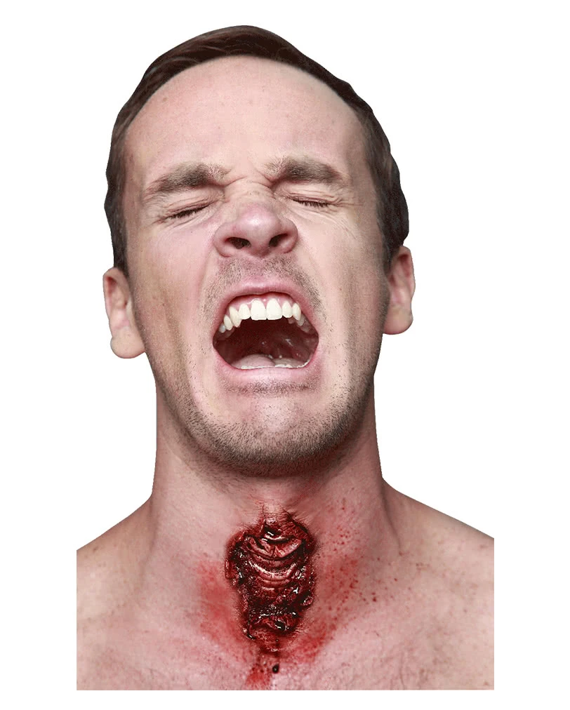 Luftröhrenschnitt Latexwunde 1 Luftröhrenschnitt Latexwunde