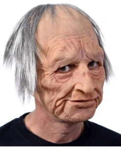 Opa Maske Mit Haaren -Spooky Fun Günstiges Geschäft opa maske mit grauen haaren grossvater maske mit haaren grandpa mask with hair 16513 02