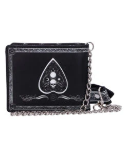 Ouija Brett Geldbeutel Mit Kette -Spooky Fun Günstiges Geschäft ouija brett geldbeutel mit kette spirit board brieftasche mit kette ouija board wallet with chain gothic accessoire 50993 03