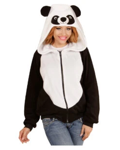 Panda Bär Kostüm Jacke -Spooky Fun Günstiges Geschäft panda baer kostuem jacke panda baer costume hoodie tierkostuem zirkus kostuem 54514 03