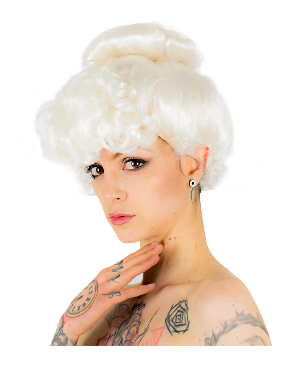 Perücke Old Lady Weiß 1 Perücke Old Lady Weiß