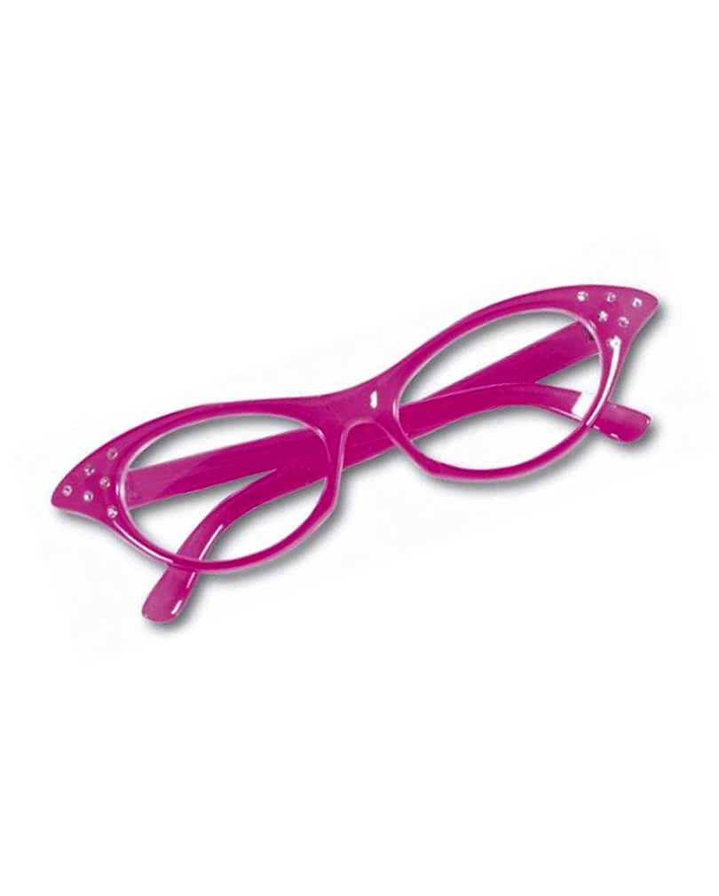 Brille 50er Retro Look Pink 2 Brille 50er Retro Look Pink – Bild 2