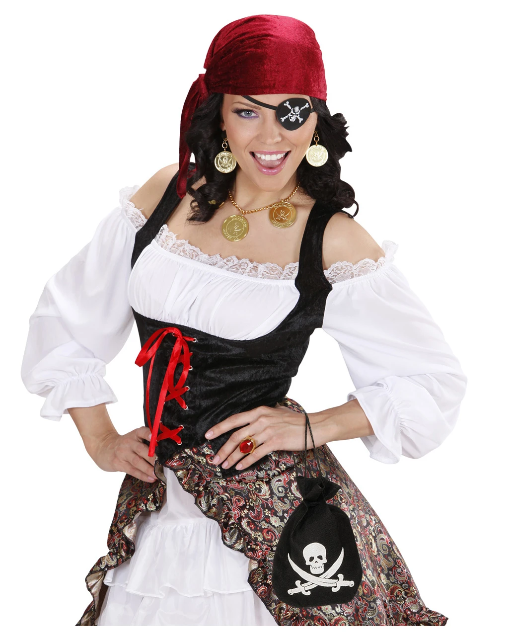 Piraten Säckchen Mit Totenkopf 2 Piraten Säckchen Mit Totenkopf – Bild 2