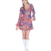 Hippie Minikleid Psychedelic XL