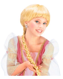 Rapunzel Kinderperücke Blond -Spooky Fun Günstiges Geschäft rapunzel kinderperuecke blond kunsthaarperuecke blonde prinzessinnen peruecke kostuem zubehoer rapunzel kids wig blond 17198 02