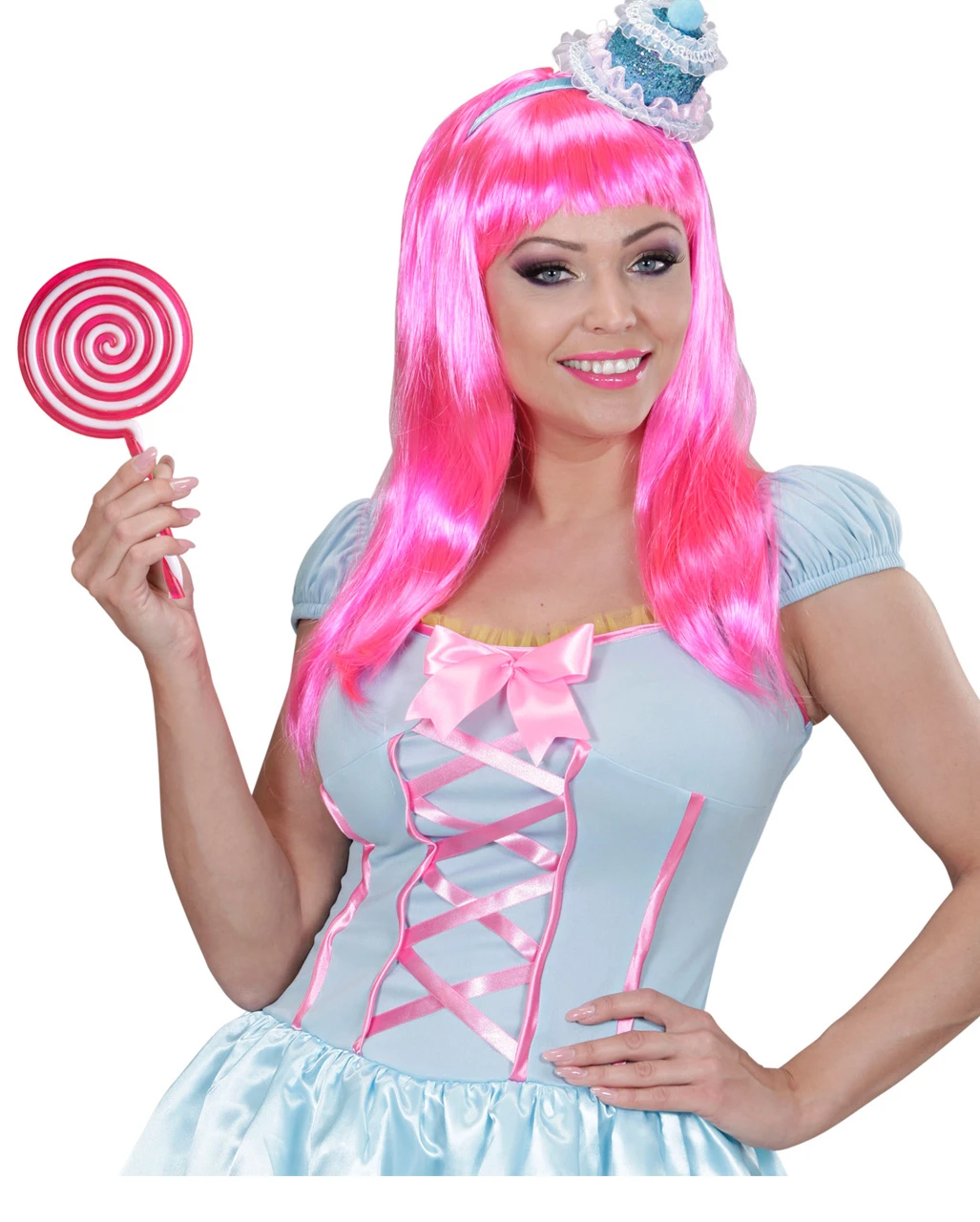 Riesen Lollypop Pink/weiß 1 Riesen Lollypop Pink/weiß