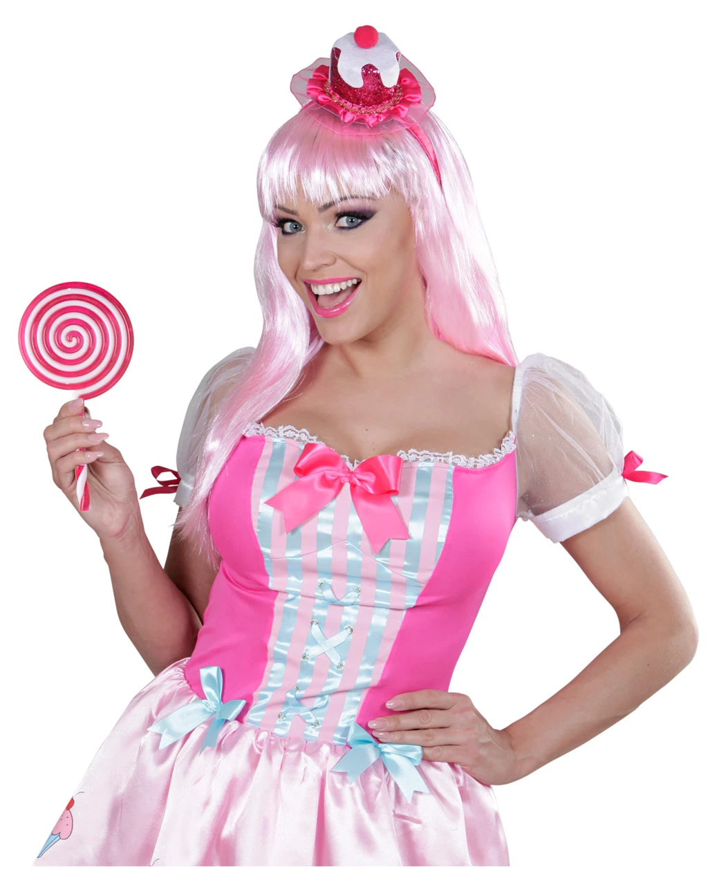 Riesen Lollypop Pink/weiß 2 Riesen Lollypop Pink/weiß – Bild 2