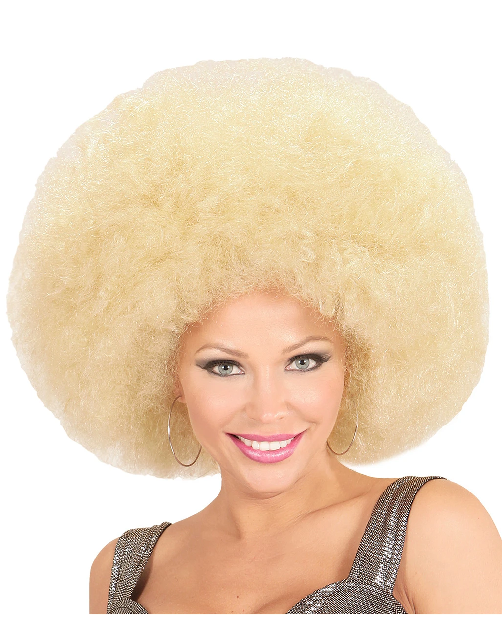 Riesige Afro Perücke Blond 1 Riesige Afro Perücke Blond