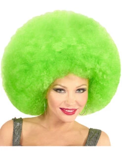 Riesige Afro Perücke Grün -Spooky Fun Günstiges Geschäft riesige afro peruecke gruen neon green afro wig 38098 02