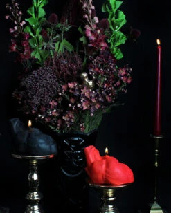 Schwarze Anatomische Herz Kerze -Spooky Fun Günstiges Geschäft rote anatomische herz kerze red anatomical heart candle gothic homeware 53183 05