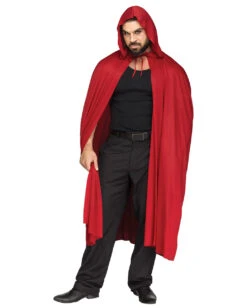 Roter Kapuzen Umhang Unisex -Spooky Fun Günstiges Geschäft roter kapuzen umhang roter umhang mit kapuze red hooded cape 39578 02