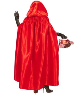 Roter Satinumhang Mit Kapuze -Spooky Fun Günstiges Geschäft roter satin umhang maerchen kostuemzubehoer red satin cape 29377 3