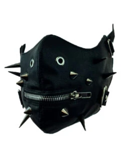 Sado Punk Halbmaske Mit Spikes -Spooky Fun Günstiges Geschäft sado punk halbmaske mit spikes cyberpunk halfmask with spikes halloween masken kaufen 50497 03