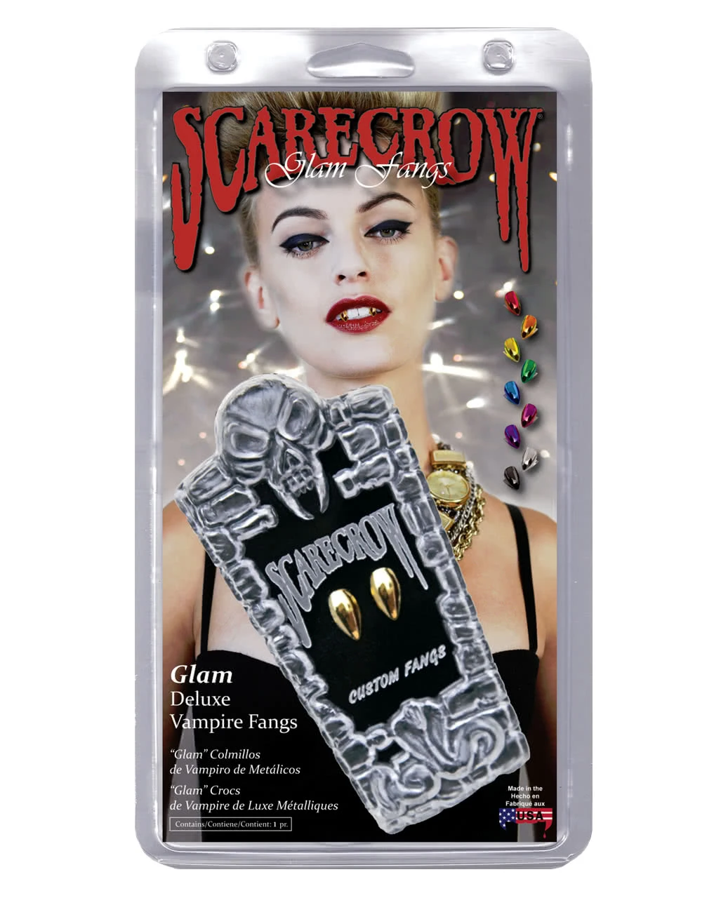 Scarecrow Vampirzähne Metallic Gold 1 Scarecrow Vampirzähne Metallic Gold