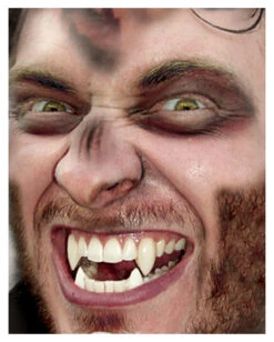 Werwolf Fangs Doppeleckzähne -Spooky Fun Günstiges Geschäft scarecrow werwolf eckzaehne werwolf deluxe zaehne von scarecrow 15293 03