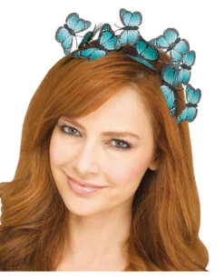 Schmetterlings Haarreifen Türkis