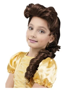 Märchenprinzessin Kinderperücke Braun