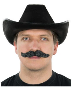 Schnauzbart Dunkelgrau-Schwarz Meliert