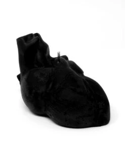 Schwarze Anatomische Herz Kerze -Spooky Fun Günstiges Geschäft schwarze anatomische herz kerze black anatomical heart candle gothic homeware 53178 01