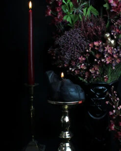 Schwarze Anatomische Herz Kerze -Spooky Fun Günstiges Geschäft schwarze anatomische herz kerze black anatomical heart candle gothic homeware 53178 04