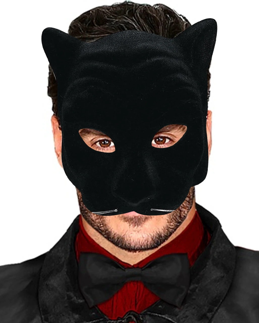 Schwarzer Panther Gesichtsmaske 2 Schwarzer Panther Gesichtsmaske – Bild 2