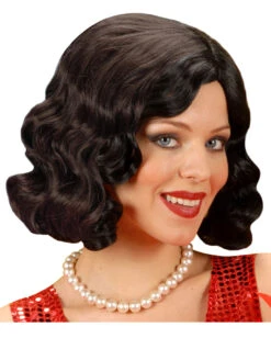 20er Jahre Perücke Schwarz