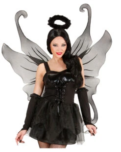 Schmetterling Flügel Schwarz -Spooky Fun Günstiges Geschäft schwarze feenfluegel elfenfluegel fuer halloween dunkle fee fluegel cosplay fluegel 19271 02