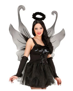 Schmetterling Flügel Schwarz -Spooky Fun Günstiges Geschäft schwarze feenfluegel elfenfluegel fuer halloween dunkle fee fluegel cosplay fluegel 19271 03
