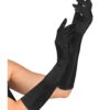 Satin Handschuhe Schwarz