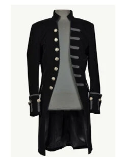 Gothic Aristokrat Herren Mantel Schwarzer Samt -Spooky Fun Günstiges Geschäft schwarzer gothic aristokrat samt mantel gothic mantel black velvet mens coat gothic mode 54366 06