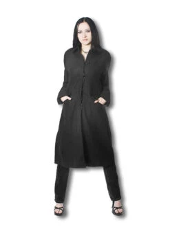 Schwarzer Kurzmantel