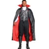 Vampir Satin Cape Schwarz / Rot
