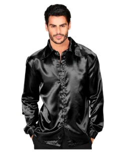 Schwarzes Disco Hemd