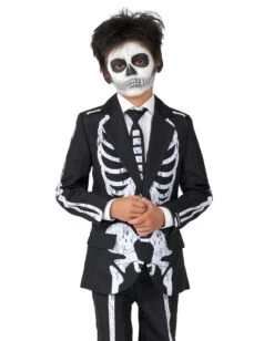 Skeleton Grunge Anzug Für Kinder - Suitmeister -Spooky Fun Günstiges Geschäft skeleton grunge black anzug kostuem anzug fuer kinder opposuits anzug suitmeister kinder anzug skelett kostuem anzug 54386 1