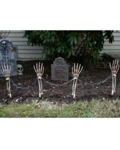 Skeletthand Gartenstecker Zaun 3 Skeletthand Gartenstecker Zaun -Spooky Fun Günstiges Geschäft skeletthand gartenstecker zaun shackled skeleton arm stakes halloween deko garten 52608 2