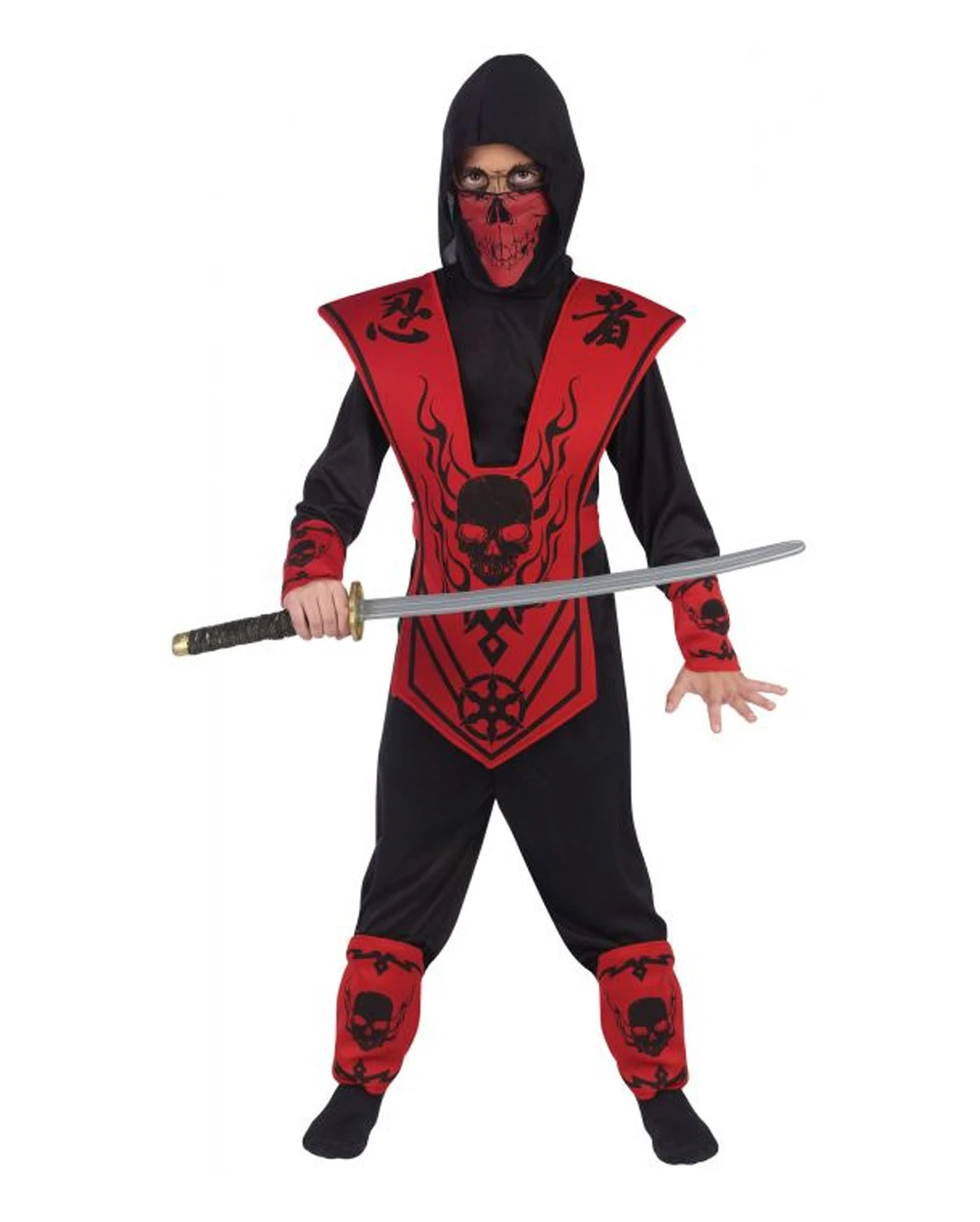 Skull Lord Ninja Kinderkostüm Rot 1 Skull Lord Ninja Kinderkostüm Rot
