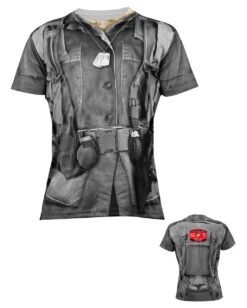 Soldaten T-Shirt Mit Fotodruck -Spooky Fun Günstiges Geschäft soldaten t shirt mit 3d druck soldaten kostuem mit photodruck army t shirt with 3d photo print 36739 02