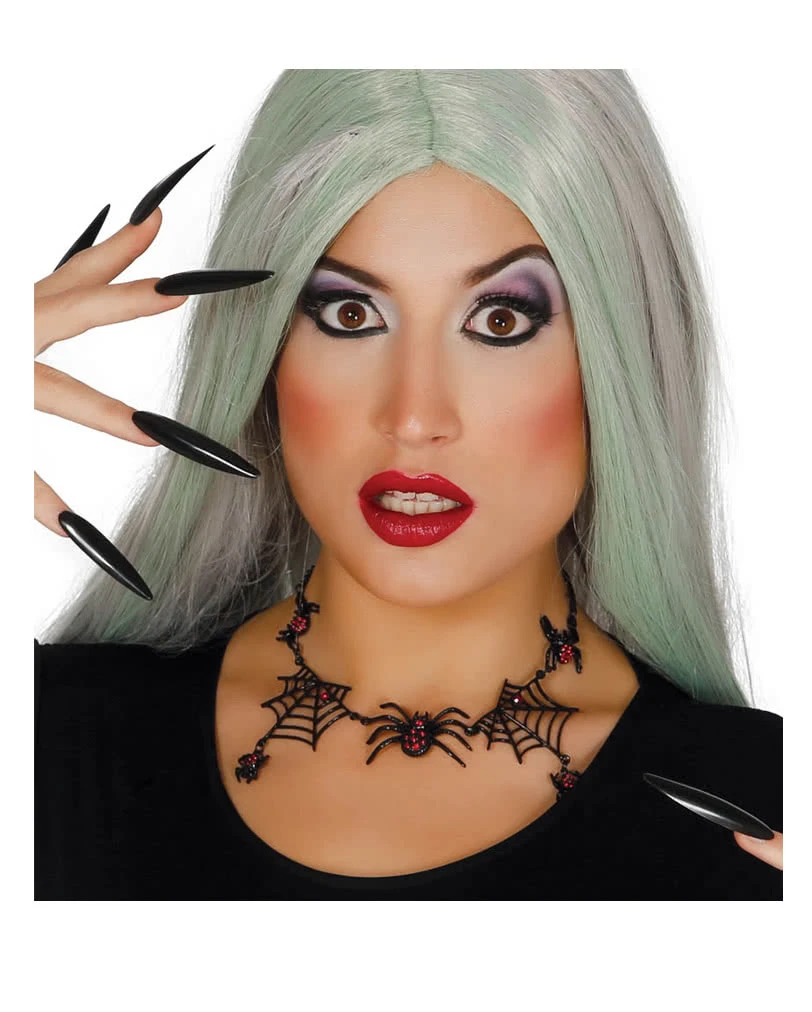 Spinnenhalskette Mit Spinnweben 1 Spinnenhalskette Mit Spinnweben