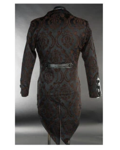 Steampunk Brokat Jacket Mit Schwalbenschwanz -Spooky Fun Günstiges Geschäft steampunk brokat jacket mit schwalbenschwanz steampunk brocade tailcoat 39123 02