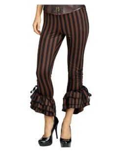 Piratin Kostümhose Schwarz-braun -Spooky Fun Günstiges Geschäft steampunk kostuemhose piraten kosteumzubehoer seeraeuberin verkleidungs accessoires steampunk zubehoer 29098 2