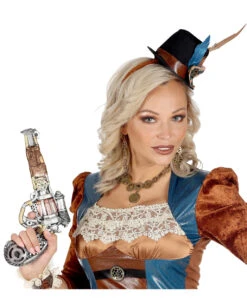 Steampunk Pistole Aus Schaumlatex -Spooky Fun Günstiges Geschäft steampunk pistole aus schaumlatex steampunk pistole spielzeugwaffe steampunk kostuemzubehoer 36844 02