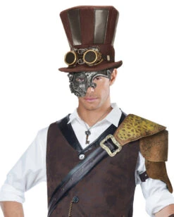 Steampunk Phantom Maske Silber 5 Steampunk Phantom Maske Silber -Spooky Fun Günstiges Geschäft steampunk phantom maske silber venetian steampunk mask venezianische steampunk phantom maske 25589 3