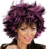 Steamy Perücke Schwarz-Violett Für Halloween
