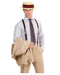 Strohhut Deluxe Mit Hutband -Spooky Fun Günstiges Geschäft strohhut deluxe kreissaege 20er jahre strohhut florentiner stohhut faschingshut 29357 3